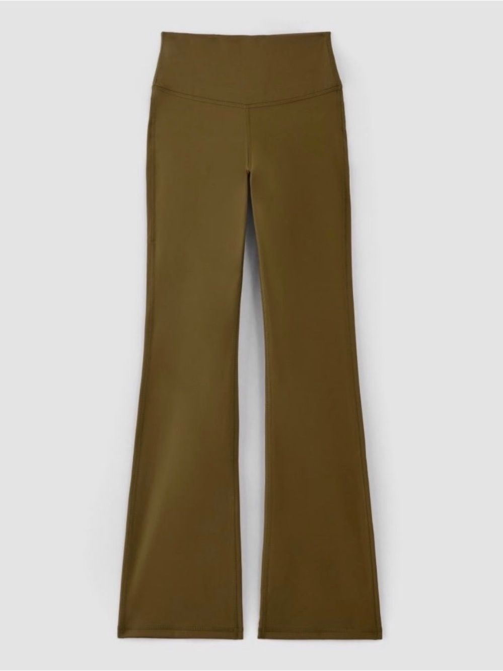 Everlane THE PERFORM Olive Green Flare Cuff Yoga Activewear Leggings NEW